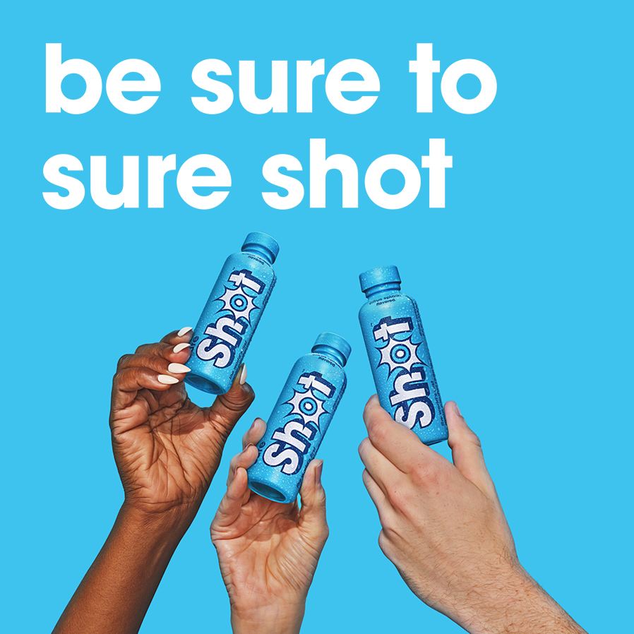 Safety Shot, the world's first clinically proven alcohol reducer, rebrands as Sure Shot and unveils a bold new look, focusing on 4-ounce bottles and powder stick packs